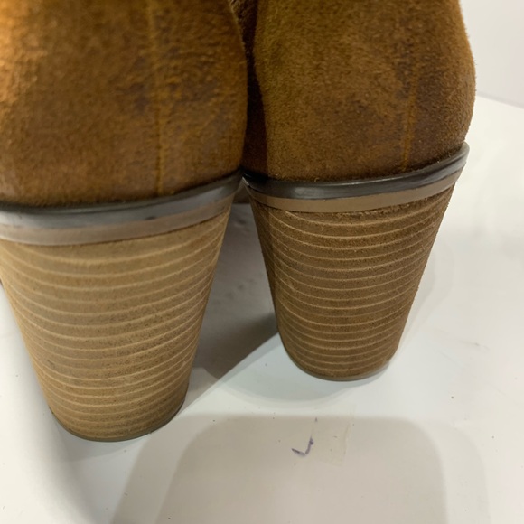 Franco Sarto Elnora Tall Suede Over The Knee Boots Brown Boho Fringe Size 7.5 M - Picture 9 of 15